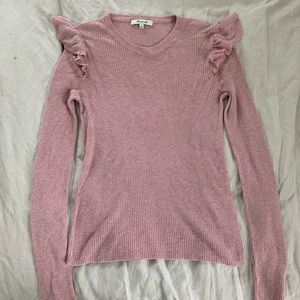 Madewell shirt with ruffle shoulders